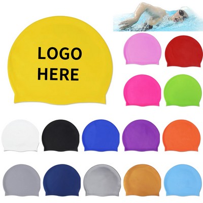 Adult Waterproof Silicone Swimming Cap