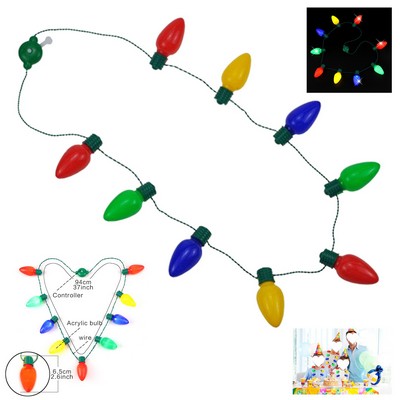9-Light Bulb Christmas Necklace