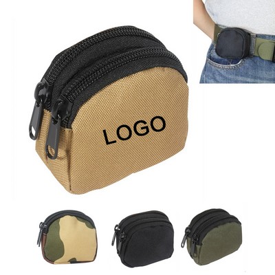 Small Coin Purse Men Wallet Zipper Pouch Organizer Tactical Pouch Mini Key Wallet Holder