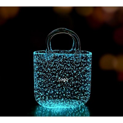 Blown Glass Luminous Handbag Vase