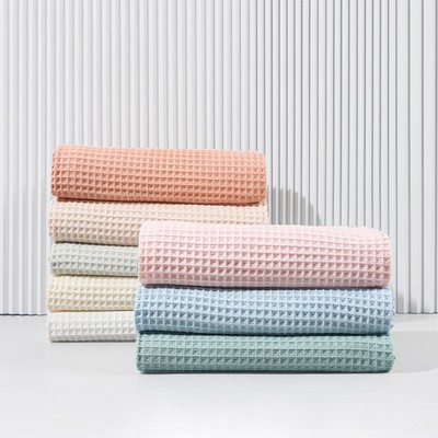 Pure Cotton Infant Waffle Weave Swaddle Blanket, 27"x40"