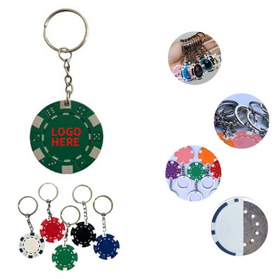 LED Casino Chip Keychain