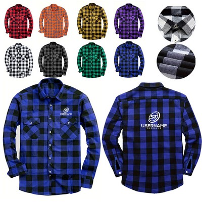 Men's Casual Plaid Flannel Shirts