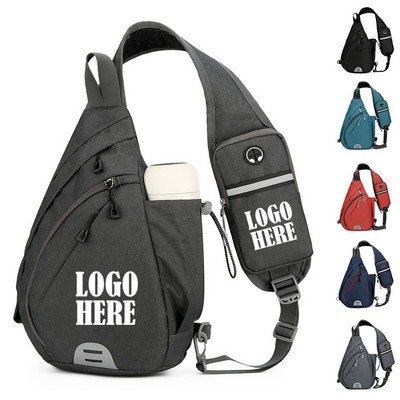 Multifunctional Crossbody Chest Bag With Bottle Sleeve