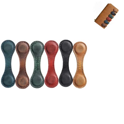 Leather Magnetic Clip Bookmark
