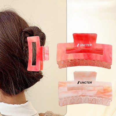 2.8"L Medium Sized Blotchy Square Claw Clips