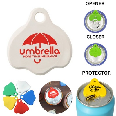 Beverage Can Opener & Drink Can Protector Cap