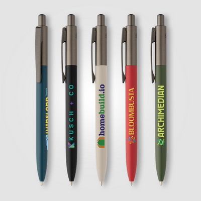 Koro Recycled Aluminum Gunmetal Trim Pen - Full-Color Inkjet