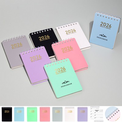 2026 A7 Coil Mini Calendar Planner Notebook