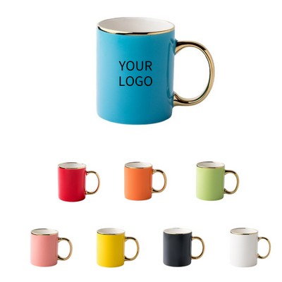 12 Oz.Ceramic Mug With Gold Trim