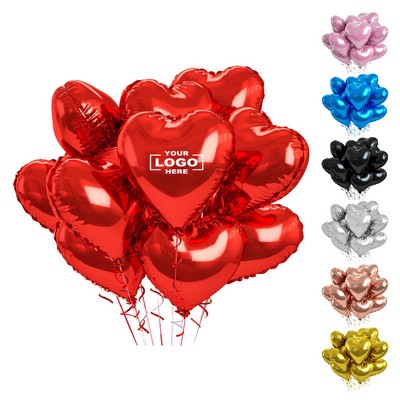 18" Aluminum Foil Heart Balloons