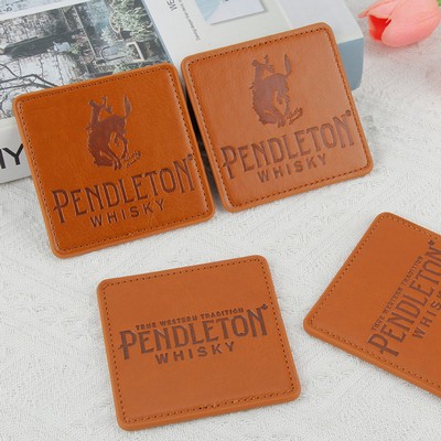 PU Double-Sided Leather Coaster