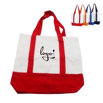 Two-Tone Canvas Tote Bag