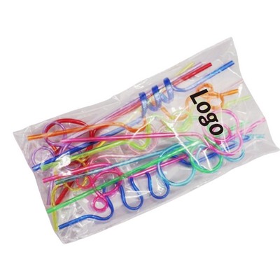 Assorted Fun Shape PET Drinking Straws for Parties