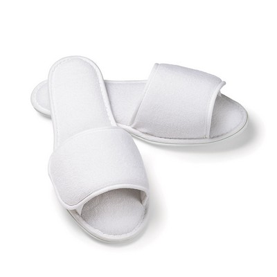 Woman's Open Toe Terry Velcro® Closure Slipper