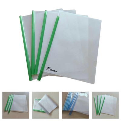 A4 Transparent File Document Folder with Sliding Bars