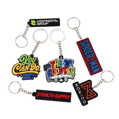 Custom Shape 3D Rubber PVC Keychain