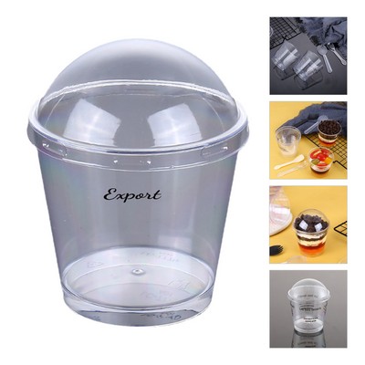 7Oz Plastic Dessert Cups With Lid