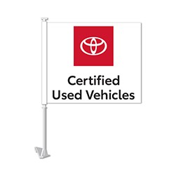 Vizi™ TOYOTA® "Certified Used Vehicles" Clip-On Window Flag