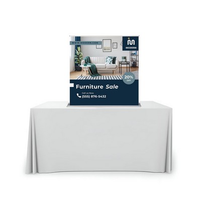 Silverstep Tabletop 36'' Retractable Banner Stand - 100% Sustainable Recycled (Graphic only)