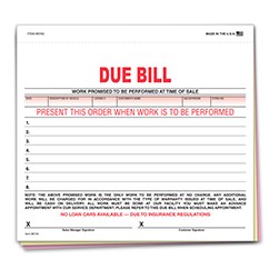 TruForm™ Due Bill Form