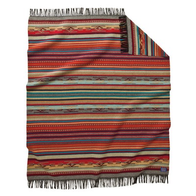 Jacquard Fringed Throw, Chimayo Garnet