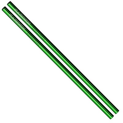 Straight Stainless Steel Straws: Set Of 2" Green