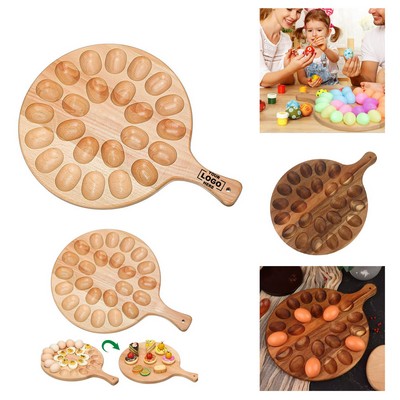 Wooden Deviled Egg Serving Tray