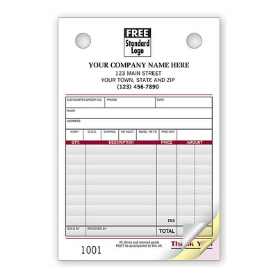 Register Forms - Small (3-Part)