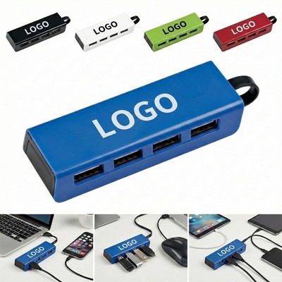 4-Port Traveler Usb Hubs With Phone Stand