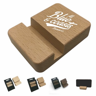 Bamboo Block Phone Stand
