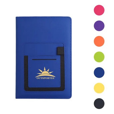 A5 Journal Notebook With Phone Pocket And Card Holder