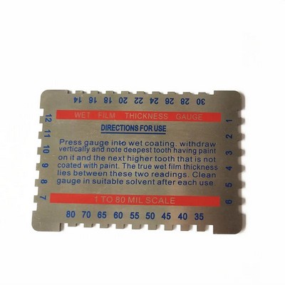 Customized Aluminium Wet Film Thickness Combs MIL Gauge