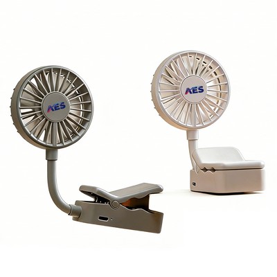 USB Clip Fan – Portable Rechargeable Mini Desk Fan, Handheld and Adjustable