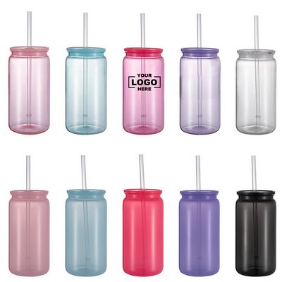 16oz Mason Jar Tumbler Lids and Straws
