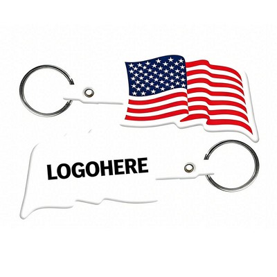 US Flag Flexible Key Tag