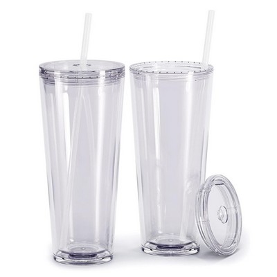 24oz Premium Insulated Double Wall Plastic Reusable Cups