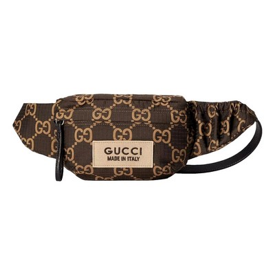 Gucci GG Ripstop Waist Bag Beige and Brown
