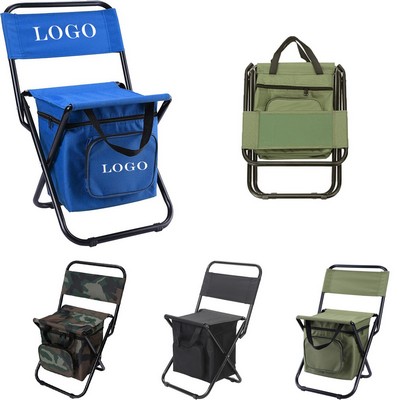 MOQ 20 Custom Foldable Outdoor Chair With Cooler Bag