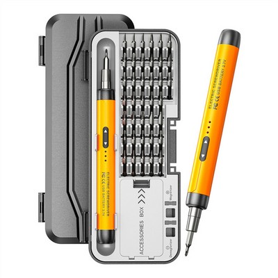 46-In-1 Precision Electric Screwdriver, Rechargeable High Torque Low Noise Long Endurance Household