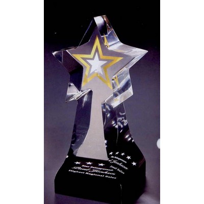 Acrylic Star Embedment Award (3"x7"x3")