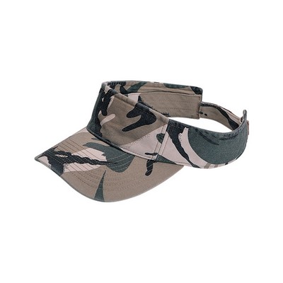 Pro Style Washed Camouflage Visor