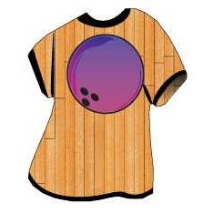 Purple Bowling Ball T-Shirt Mighty Mini Magnet