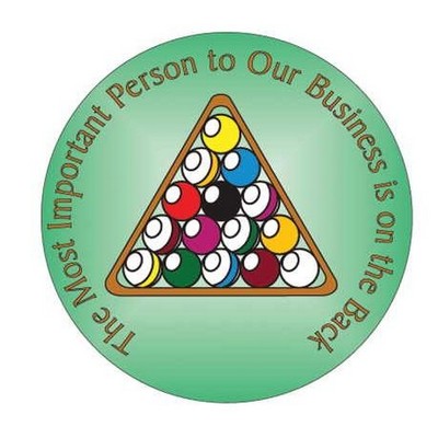 Pool Ball Rack Photo Hand Mirror (2½" Diameter)