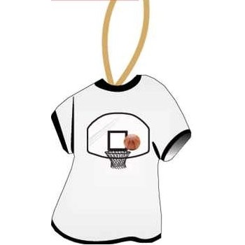 Basketball Goal Promotional T-Shirt Ornament w/ Black Back (4 Square Inch)