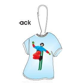 Skier T-Shirt Zipper Pull