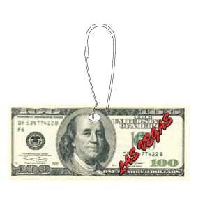 Las Vegas $100 Bill Zipper Pull