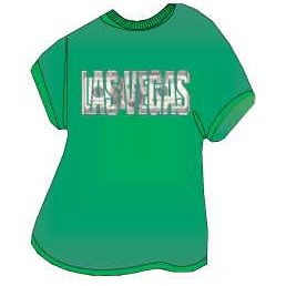 Las Vegas Block Letters $100 Bill T-Shirt Mighty Mini Magnet