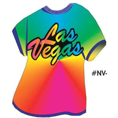 Las Vegas (Stacked) T-Shirt Acrylic Coaster w/Felt Back