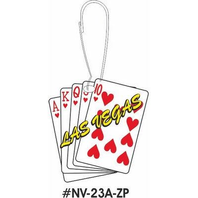 Hearts Royal Flush Zipper Pull